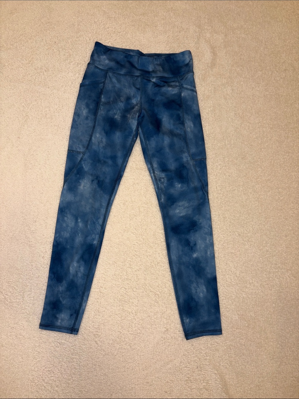 Athletic Works Navy Blue Tie-Dye Jeggings